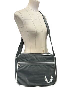 ASRV vegan leather all season, recreation, versatility gray/white gym bag